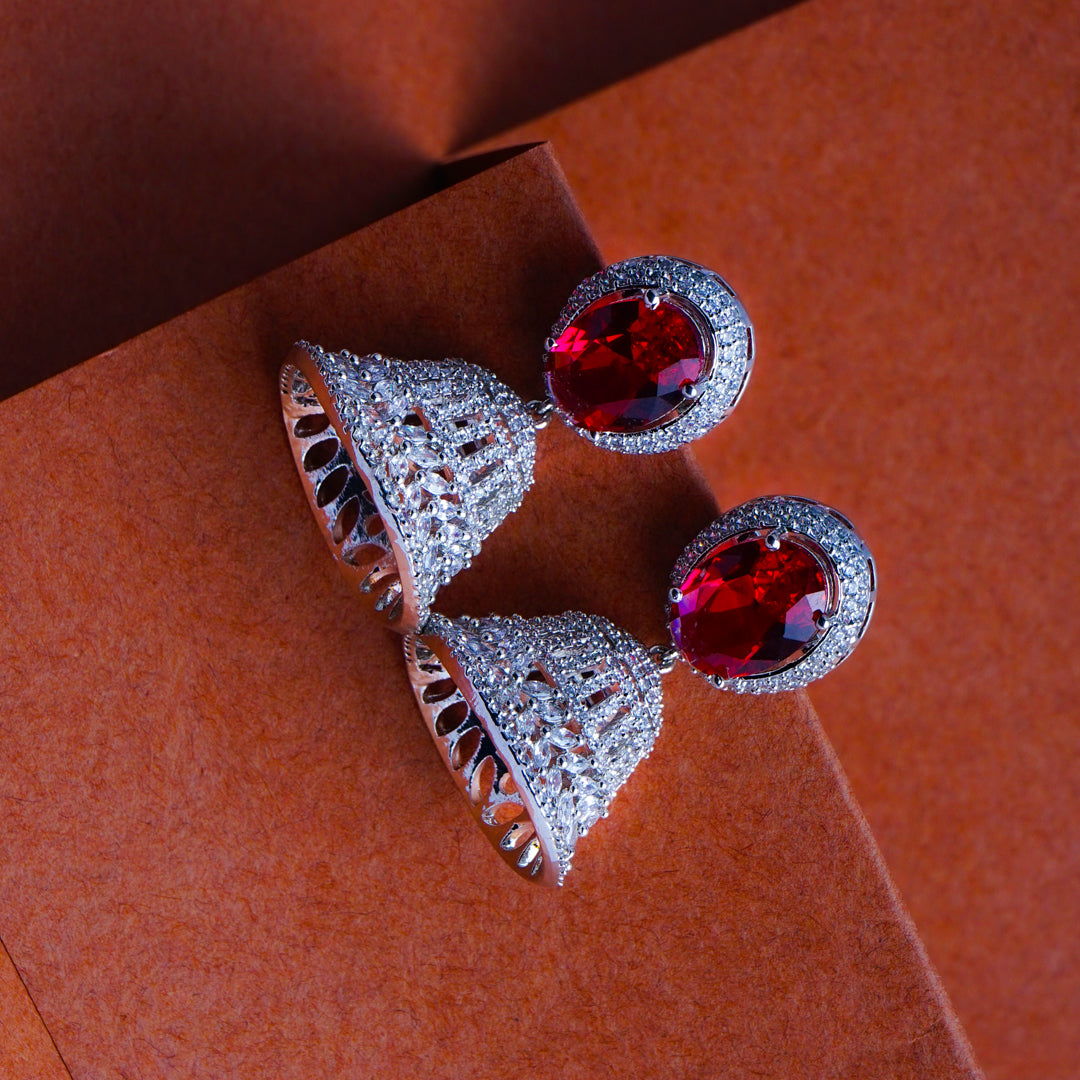 Fearless Feminine Blush Jhumka Earrings Detail Shot | Traditional Jewellery | Saajo