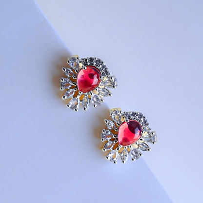 Workday Radiance Rose Stud Earrings Styled Look | Indian Jewellery | Saajo
