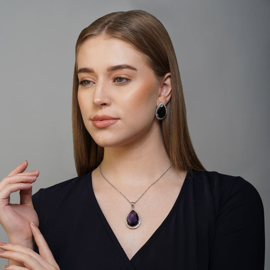 Twilight Orchid Elegance Necklace Set