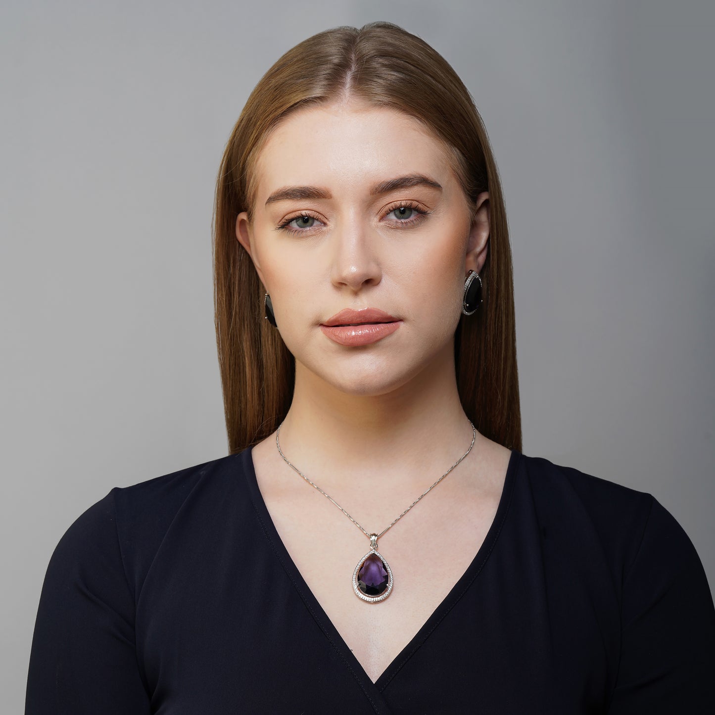 Twilight Orchid Elegance Necklace Set