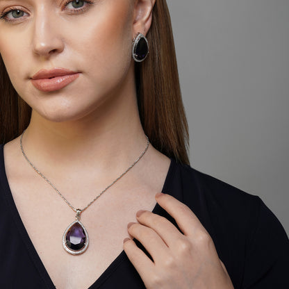 Twilight Orchid Elegance Necklace Set