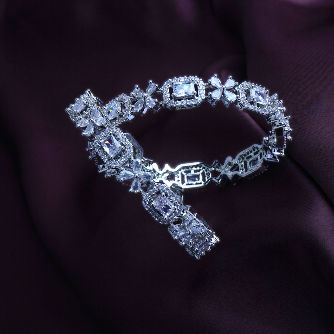 Endless Sparkle American Diamond Bangles Set of 2