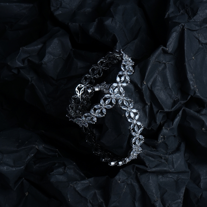 Celestial Petals American Diamond Bangles Set of 2