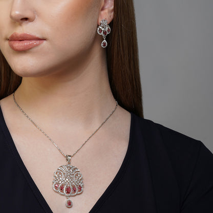 Crimson Serenity Heritage Necklace | Premium Indian Jewellery | Saajo