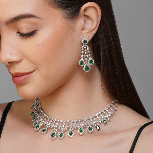 Falling Petal Harmony Necklace | Premium Indian Jewellery | Saajo