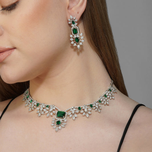 Enchanted Forest Leaf Necklace | Premium Indian Jewellery | Saajo