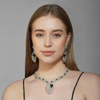 Foliage Fantasy Fusion Necklace Set Detail Shot | Traditional Jewellery | Saajo
