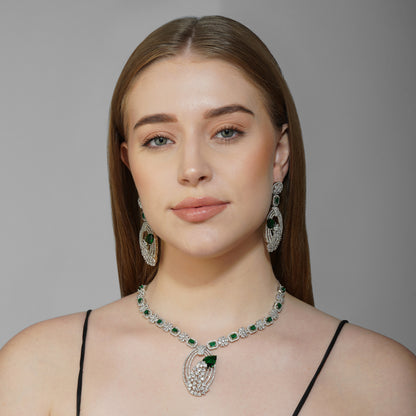 Foliage Fantasy Fusion Necklace Set Close Up | Indian Jewellery | Saajo