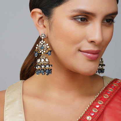 Violet Horizon Kundan Dangler Jhumka
