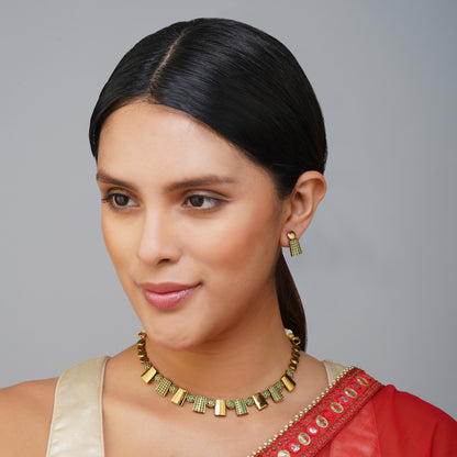 Chic Fusion Gold & Heena Harmony Necklace Set Styled Look | Indian Jewellery | Saajo