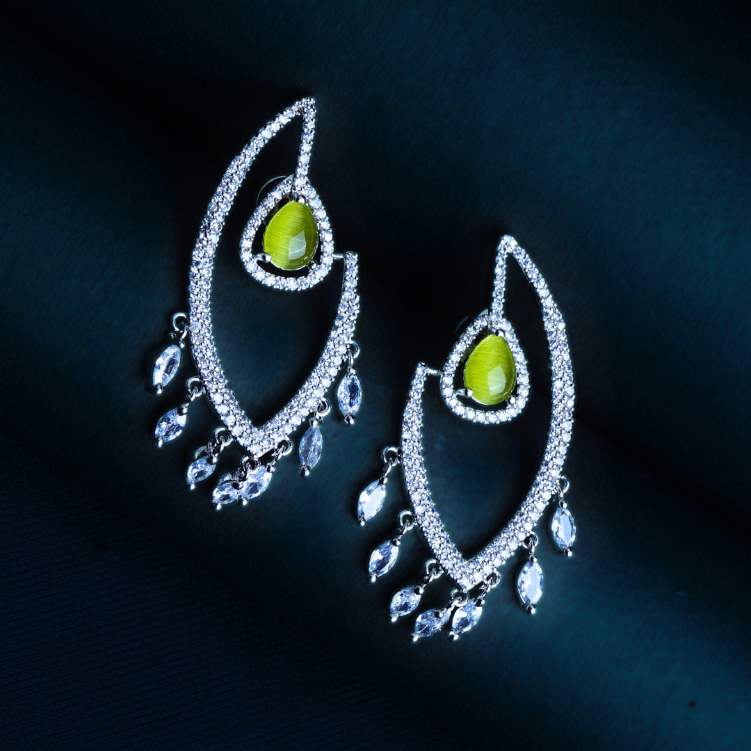 Mystical Hoots Lemon Earrings | Premium Indian Jewellery | Saajo