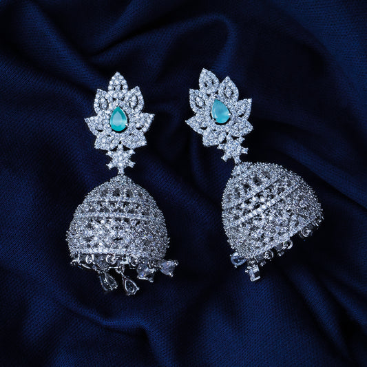 Mehendi Shimmer Jhumka Earrings | Premium Indian Jewellery | Saajo