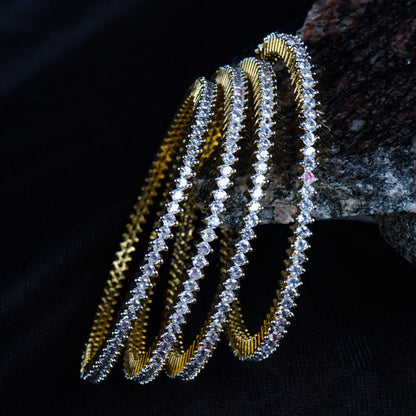 Cosmic Carousel American Diamond Bangles Set of 2