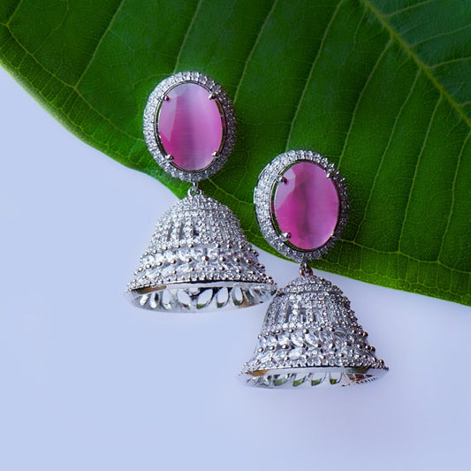 Fearless Feminine Bubblegum Jhumka Earrings | Premium Indian Jewellery | Saajo