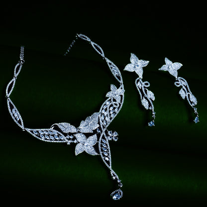 Glistening Starlit Dreams American Diamond Necklace Set Styled Look | Indian Jewellery | Saajo