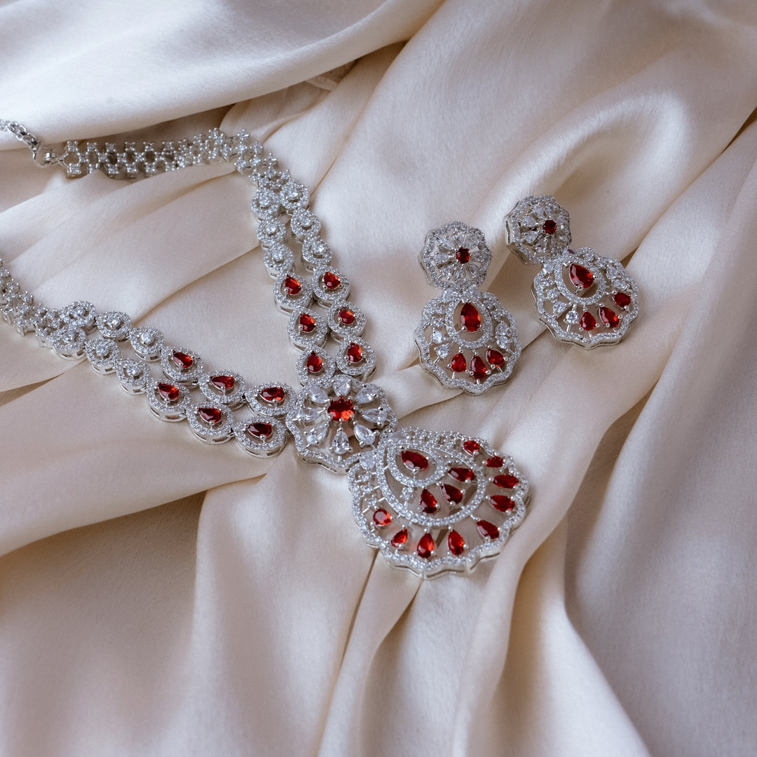 Twinkling Petals Necklace Set | Premium Indian Jewellery | Saajo