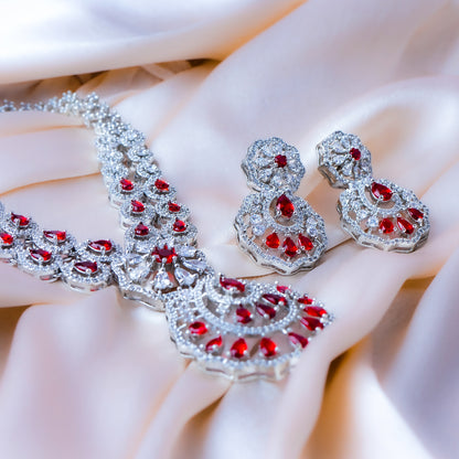 Twinkling Petals Necklace Set Close Up | Indian Jewellery | Saajo