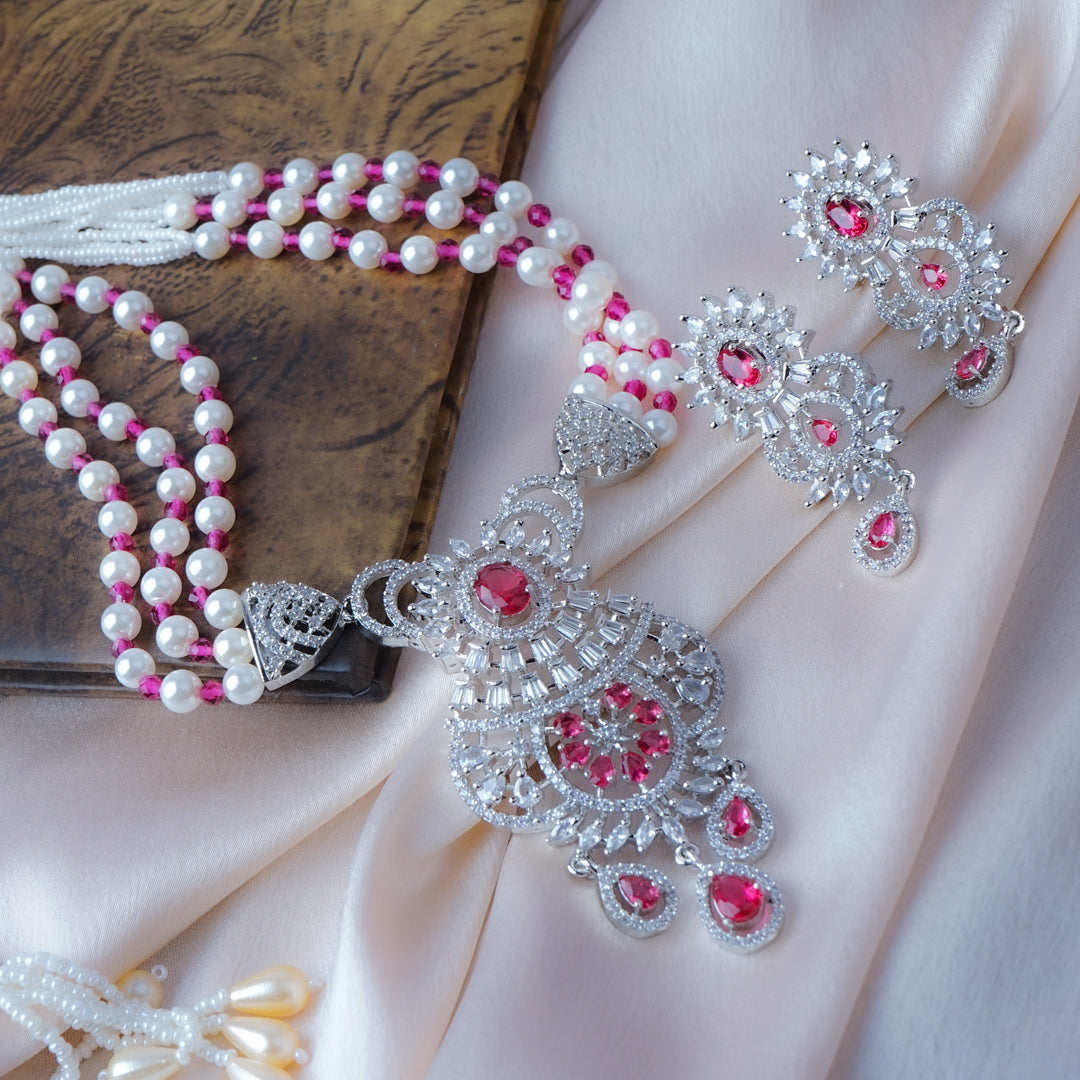 Endless Kisses of Love Victorian Necklace Set Styled Look | Indian Jewellery | Saajo