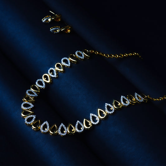 Love Your Soul Necklace Set I  American Diamond I Cubic Zirconia | Premium Indian Jewellery | Saajo