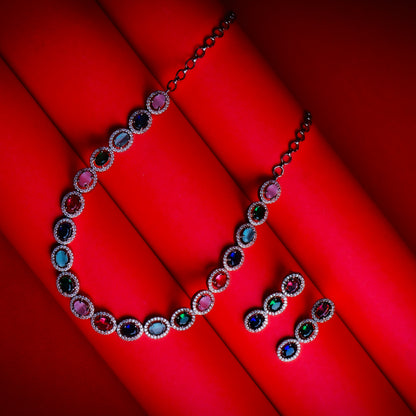 Radiant Dreamweaver Choker Necklace Set Close Up | Indian Jewellery | Saajo