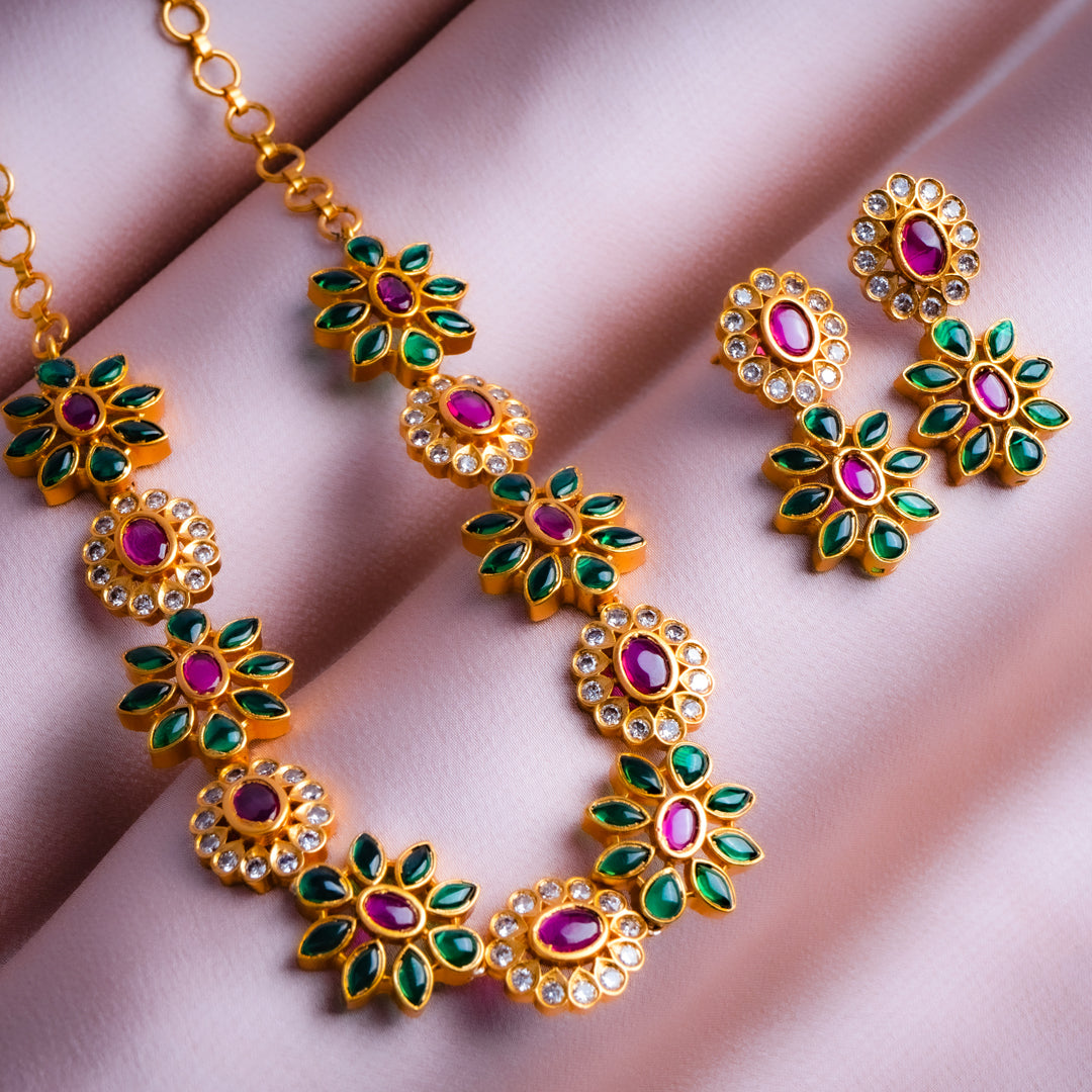 Whimsy of Devi Choker Kundan Necklace Set | Premium Indian Jewellery | Saajo