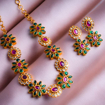 Whimsy of Devi Choker Kundan Necklace Set | Premium Indian Jewellery | Saajo