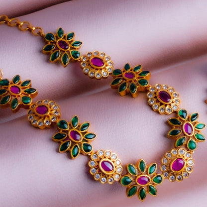 Whimsy of Devi Choker Kundan Necklace Set Close Up | Indian Jewellery | Saajo