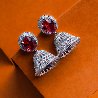 Fearless Feminine Blush Jhumka Earrings | Premium Indian Jewellery | Saajo