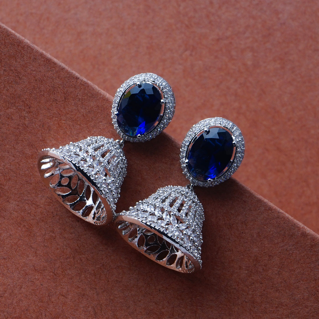 Fearless Feminine Indigo Jhumka Earrings Styled Look | Indian Jewellery | Saajo