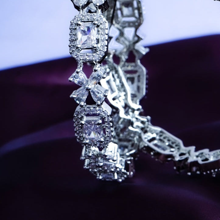 Endless Sparkle American Diamond Bangles Set of 2