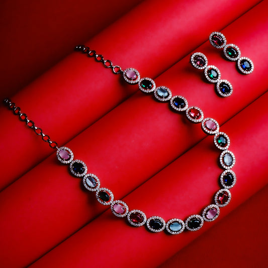 Radiant Dreamweaver Choker Necklace Set | Premium Indian Jewellery | Saajo