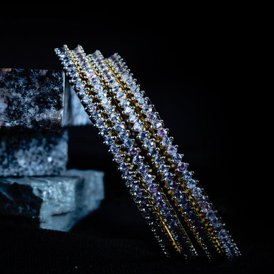 Cosmic Carousel American Diamond Bangles Set of 2